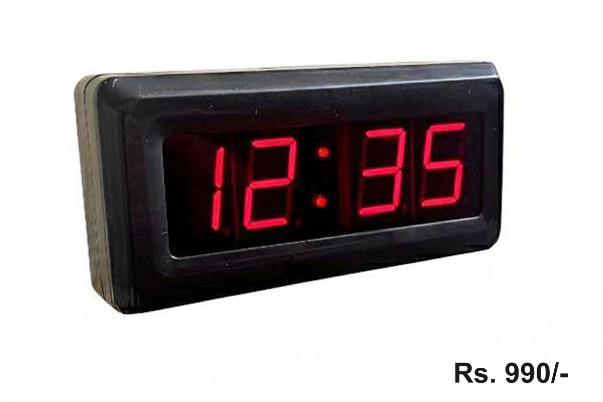 Mini LED Digital Clock (Red) – Brim Clocks Chennai